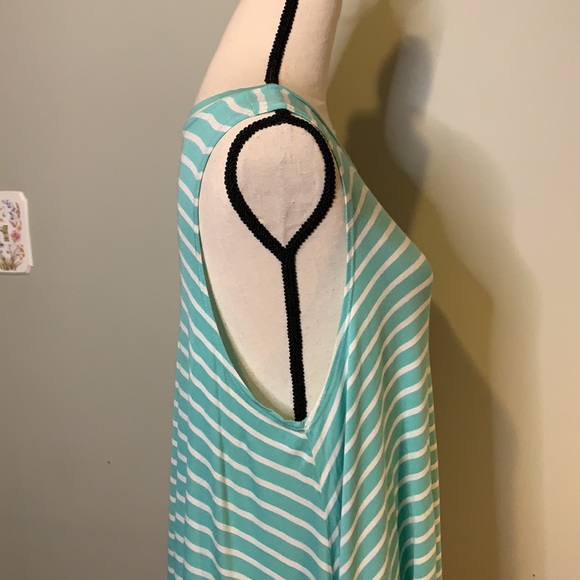 Stripped Razorback Tank Dress Sz M - Picture 3 of 5